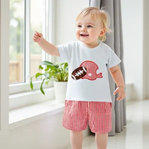 Boys Short Sleeve Graphic Tee with Denim Shorts Set